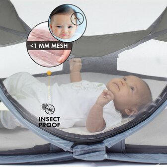 Deryan Baby Luxe travelcot cream incl 3D welcool matras