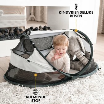 Deryan Baby Luxe travelcot cream incl 3D welcool matras