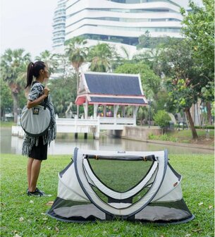 Deryan Peuter Luxe travelcot cream incl 3D welcool matras