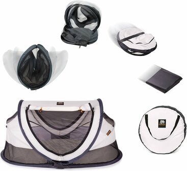 Deryan Peuter Luxe travelcot cream 