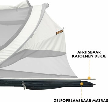 Deryan Peuter Luxe travelcot cream 