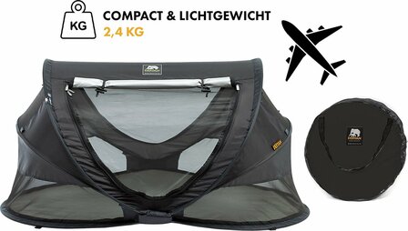 Deryan Peuter Luxe travelcot black