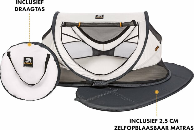 Deryan Peuter Luxe travelcot cream 