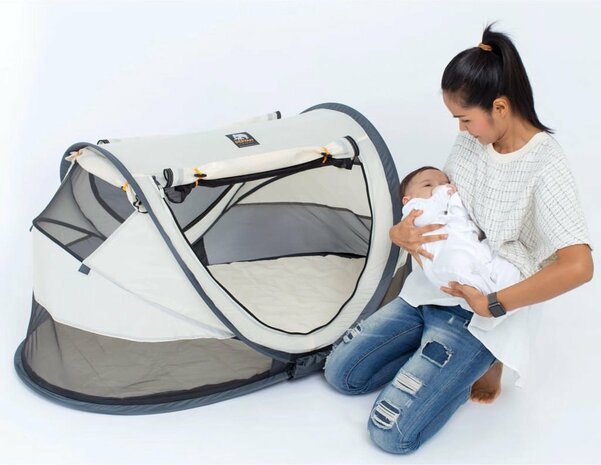 Deryan Peuter Luxe travelcot cream incl 3D welcool matras