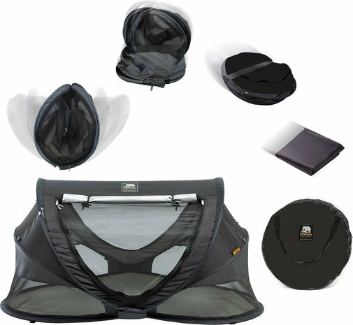 Deryan Peuter Luxe travelcot black